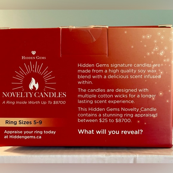 Hidden Gems Tomato Soup Jewellery Candle with Ring - Picture 3 of 5